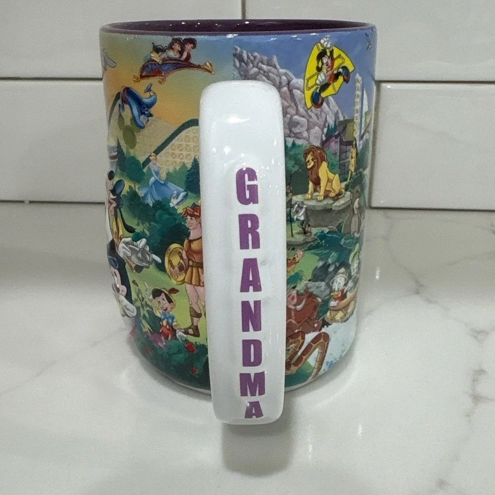 Disneyland Grandma 3D Character Monorail Mug Disney Parks Purple Retired